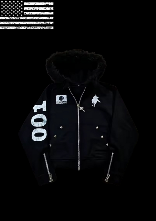 JXPAN FUR HOODIE 𖦏