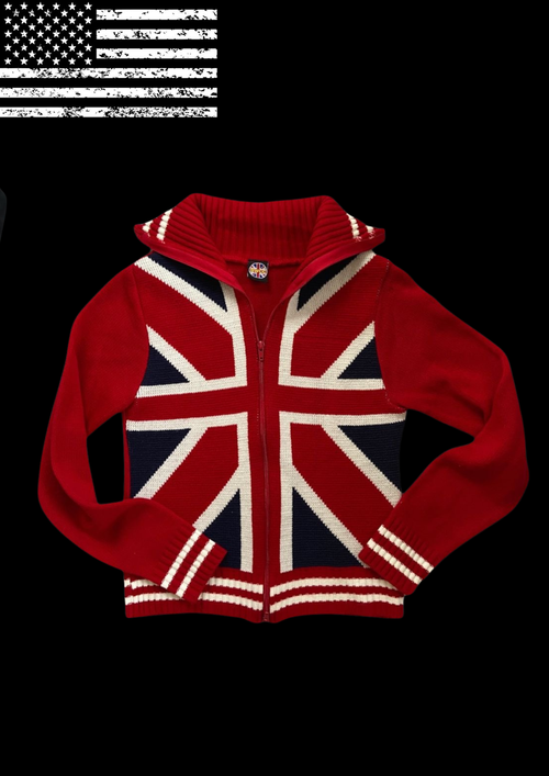 'ENGLAND' KNITTED ZIPUP 𖦏