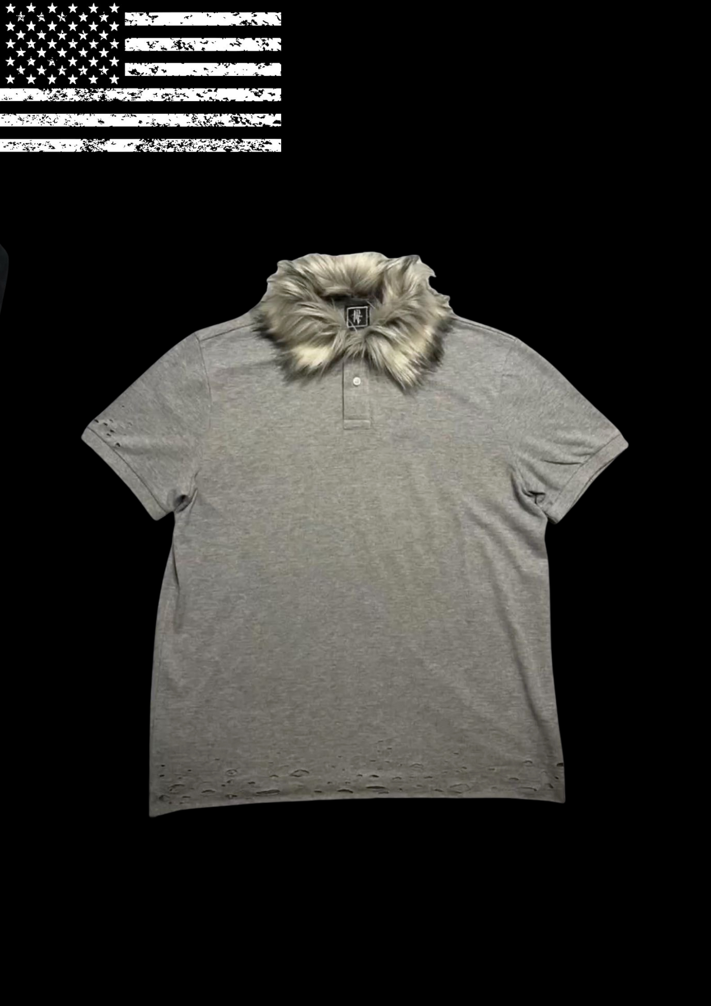 'DISTRESSED FUR' TEE 𖦏