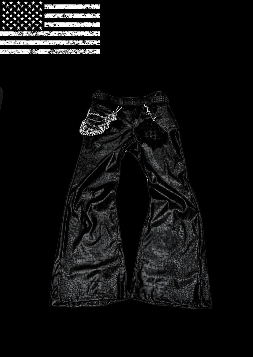 'BLACK00' FLARED JEANS𖦏