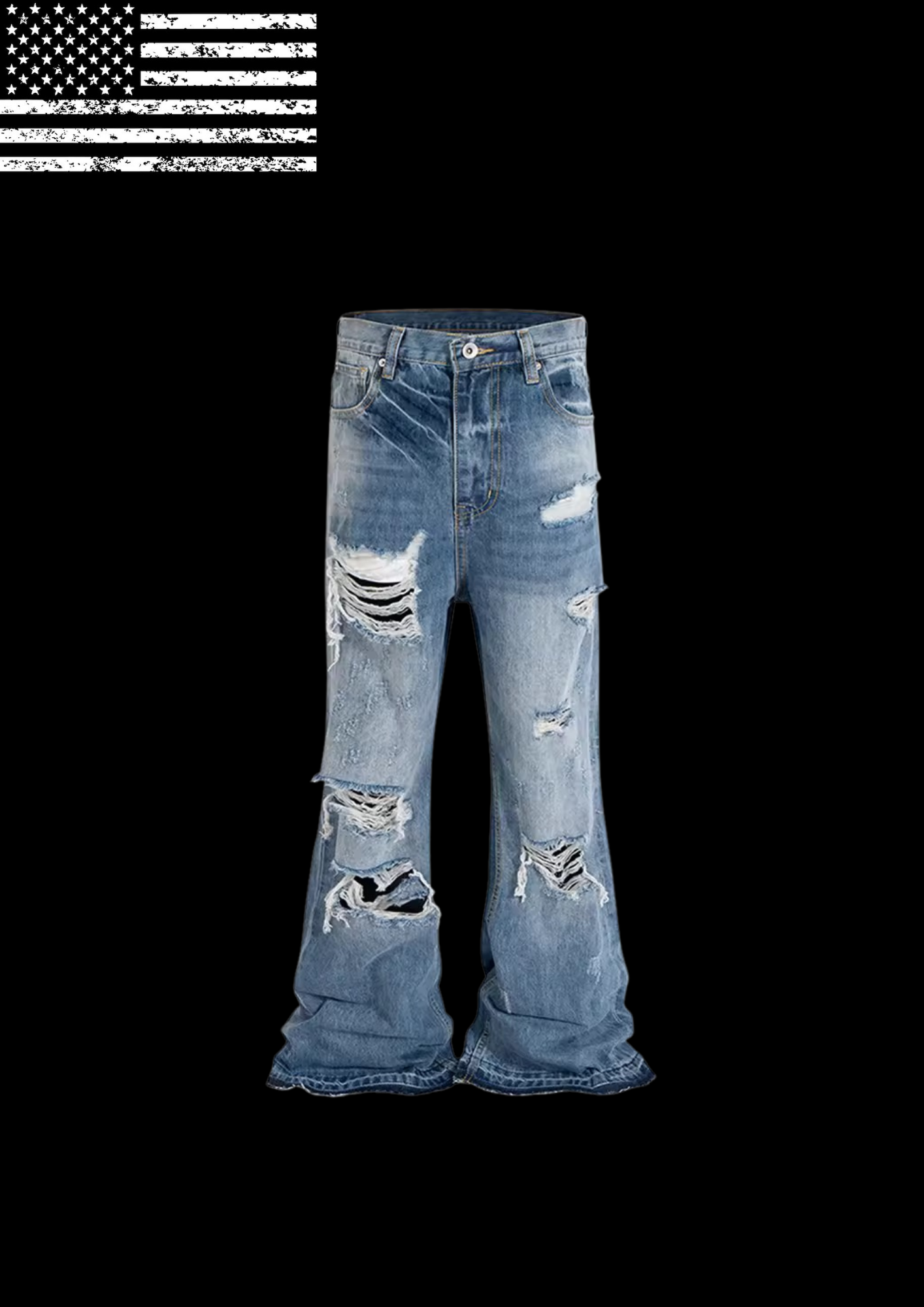 ‘RXPPED’ JEANS 𖦏