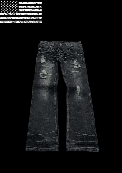 ‘STRXSSED’ FLARED JEANS 𖦏
