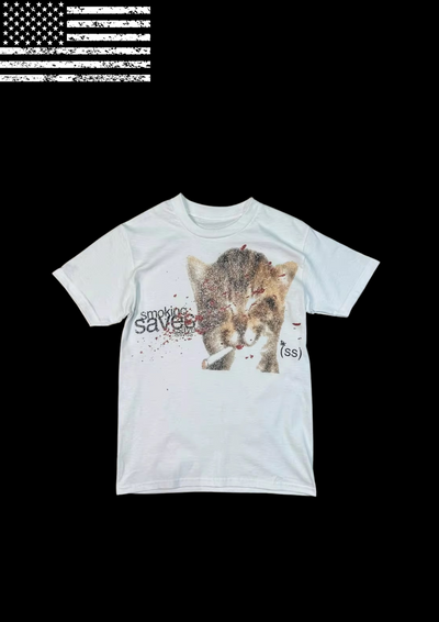 ‘SMOKING SAVES’ TEE 𖦏