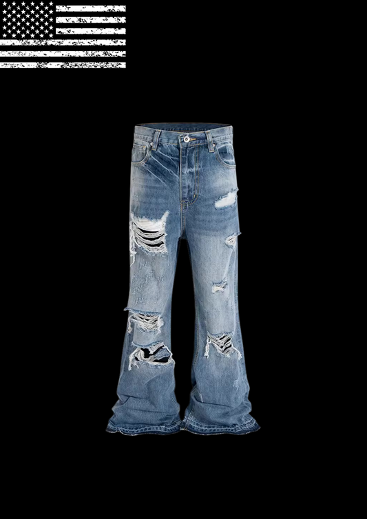 ‘RXPPED’ JEANS 𖦏